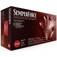 Gloves Powder Free Nitrile Black Medium