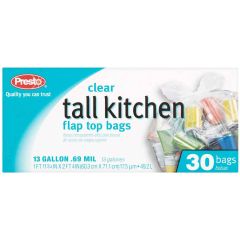Tall Kitchen Liners 13 Gal White Cs/360