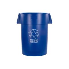 Garbage Can Blue Recycling 44 Gallon