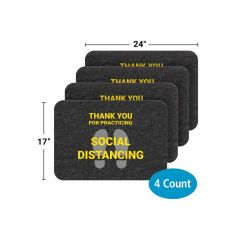 Social Distancing Floor Mat Pk/4